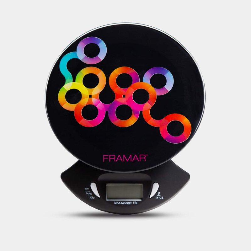 FRAMAR Hair Color Scale - Digital Salon Scale for Accurate Hair Color Mixing | Easy to Clean, Elegant Black