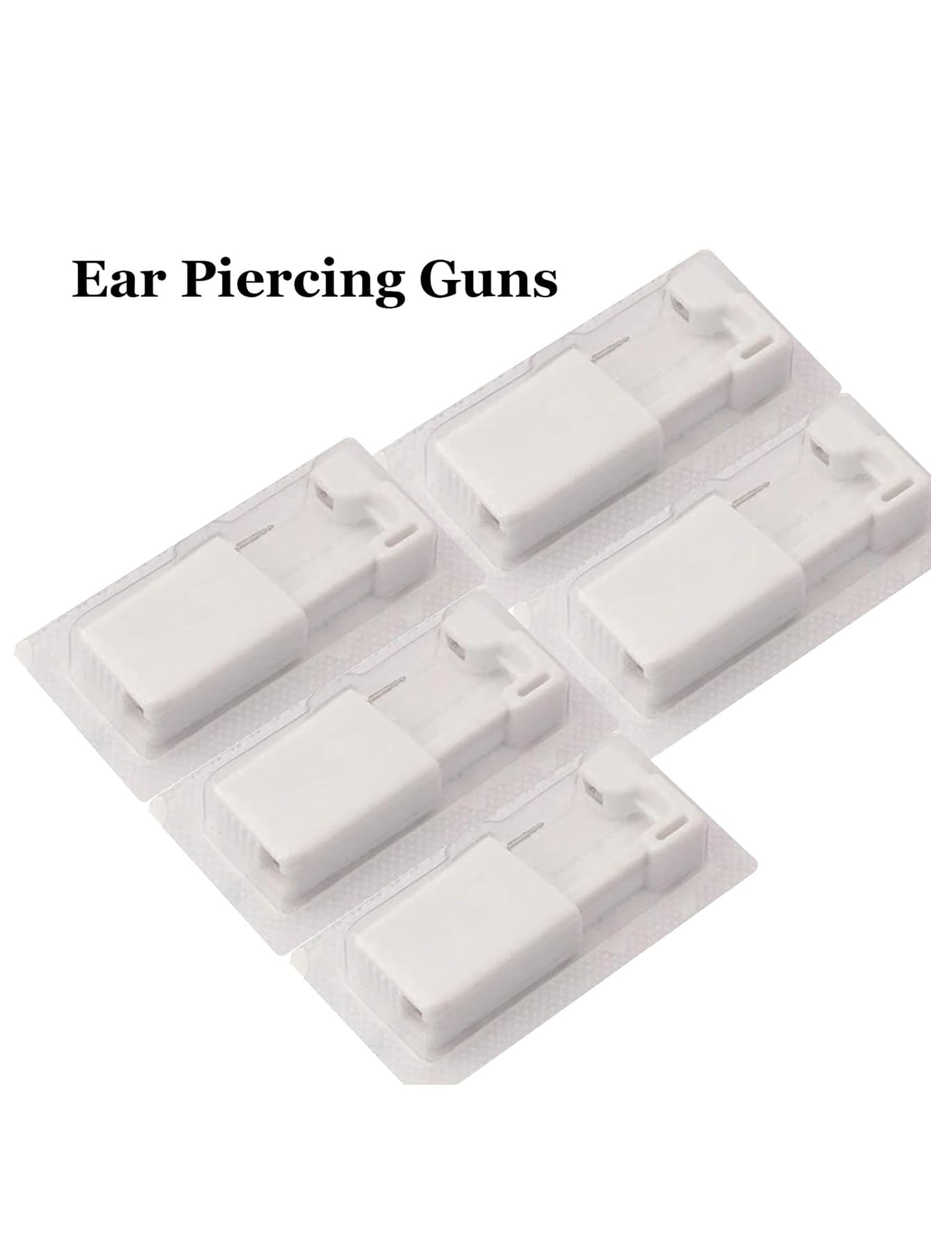 4PCS Disposable Ear Piercing Unit Kit - Sterile, Painless, Easy-to-Use Cartilage Tragus Helix Piercing Gun with Stud DIY Jewelry Making Tool and Machine for Safe At-Home Piercing Experience (4 Gold White Zirconia)