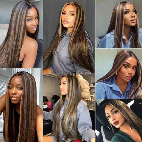 Ombre Bundles Human Hair P1B30 Straight Bundlea 30 32 34 Inch Brazilian Vingin 3 Bundl Two Tone Black Miexed With Brown Bundle Hair Weave