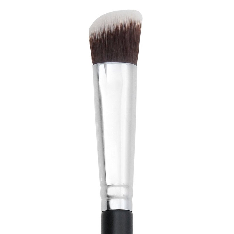 Angled Eyeshadow Blending Makeup Brush – Small Mini Angle Kabuki, Synthetic Eye Shadow Blender Brushes for Eyelid, Brow Bone, Crease, Cheek Highlighter, Setting Liquid Cream Mineral Powder Cosmetics