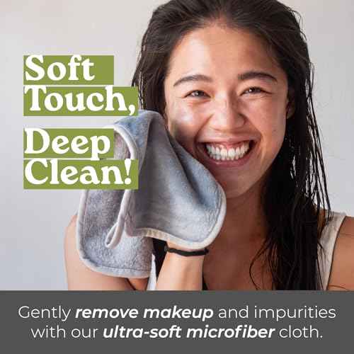 Tree To Tub Reusable Makeup Remover Cloth for Face - Pink Washable Microfiber Makeup Remover Towels for Gentle Cleansing, Washcloth for Daily Use, Face Towels for All Skin