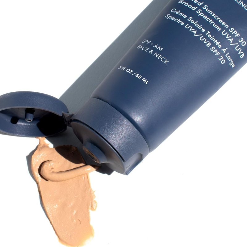 Glowbiotics Tinted Sunscreen SPF 30 - Non-Greasy, Reef-Safe UVA/UVB Protection | Mineral Primer with Vitamins, 2 Fl Oz