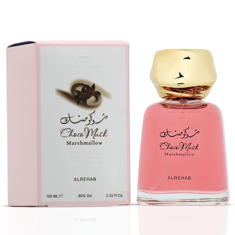 Al Rehab Choco Musk Eau de Parfum Spray | Long-Lasting Sweet Chocolate & Vanilla Fragrance for Unisex - 3.4 oz / 100ml