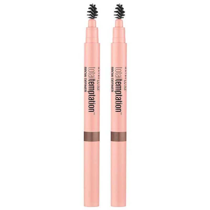 Maybelline Total Temptation Eyebrow Definer Pencil, Soft Brown, 2 Count
