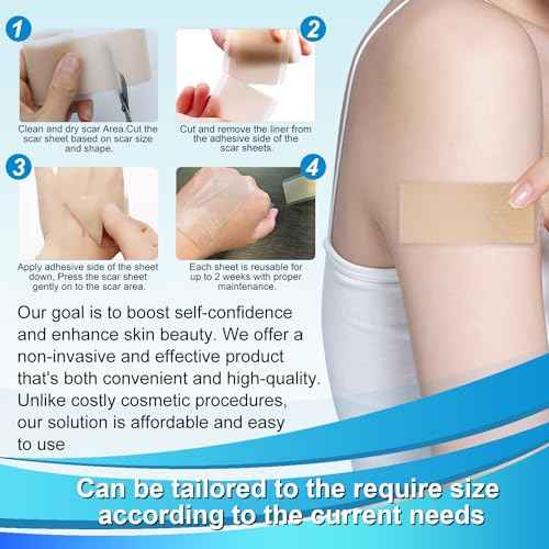 Medical Grade Silicone Scar Tape for Surgical Scars (1.6" x 157" - 4M) Professional Silicone Scar Sheets Scar Treatment for Face Wrinkles, C Section Recovery, Keloid Bump Removal Silicone Scar Patches