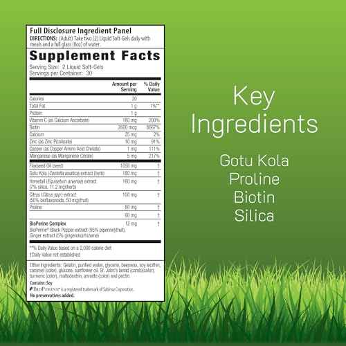 Irwin Naturals Longer, Stronger Hair and Nails - 120 Liquid Softgels, 2 Pack - Promotes Vibrant Shine Texture & Strength - 120 Total Servings