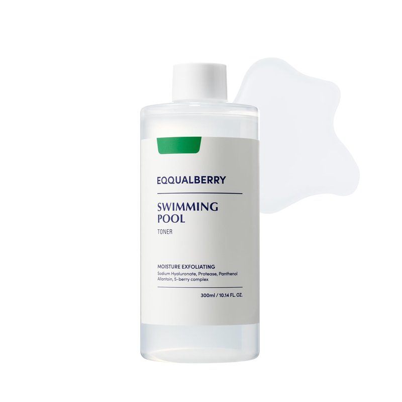 Korean Swimming Pool Toner - Daily Exfoliating & Hydrating with Natural Enzyme Protease & Hyaluronic Acid | 10.14 Fl Oz (300ml)