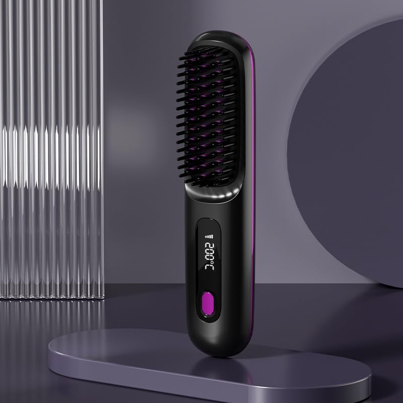 Flown Go Brush Pro - Achieve Salon-Perfect Short Hair in Under 2 Minutes | Black
