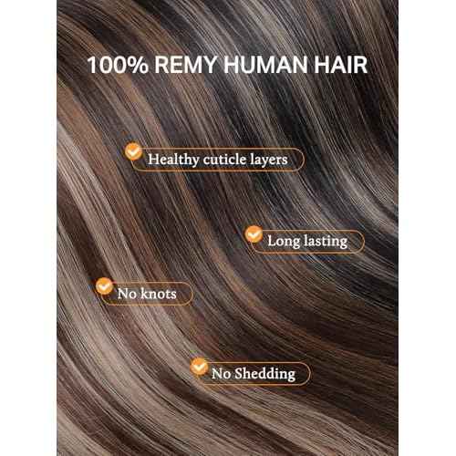 DOORES Genius Seamless Weft Hair Extensions Tape in, Natural Black 20 Inch 60g, Invisible Wide Tape Extensions Silky Remy Hair, Natural Looking Quick Wear