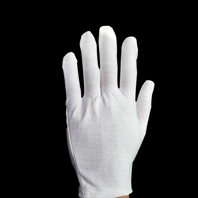 Skiennix Cotton Gloves - 12 Pairs for Eczema Relief | Breathable Moisturizing Spa & Jewelry Inspection | Medium Size