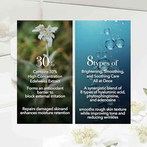 Edelweiss Face Cream for Women and Men ? Korean Night Moisturizer with 30% Edelweiss Extract (Natural Power), Deep Hydration for Dry Skin (Advanced Barrier Care)