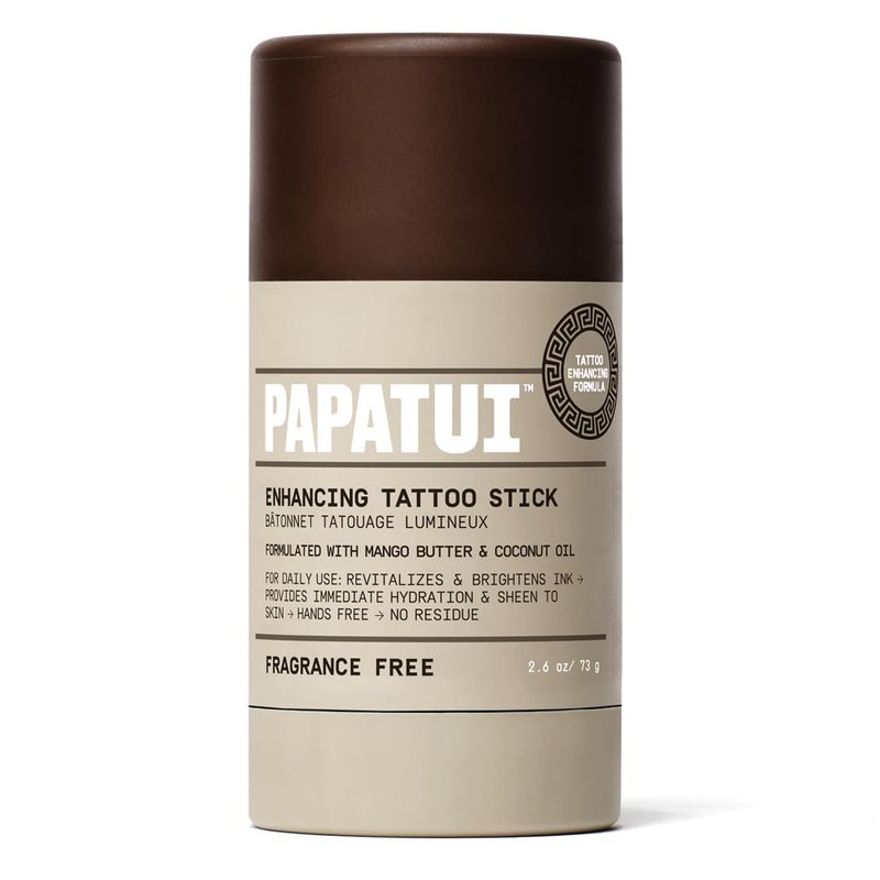 PAPATUI Mess-Free Tattoo Stick - Revitalize & Protect Tattoos with Vitamin E | Fragrance-Free | 2.6oz