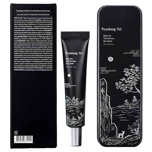 Pyunkang Yul PKY Black Tea Time Reverse Eye Cream, Hyaluronic Acids, Ceramide Rich Nourishment, Moisture Barrier and Peptides Increasing Skin Elasticity, Fermented Black Tea 0.85 fl.oz.