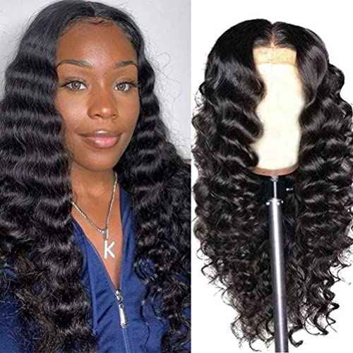 Lace Front Wigs for Black Women Human Hair Pre Plucked Loose Deep Wave 13x4 Lace Frontal Wigs Human Hair Loose Deep Curly Lace Front Wig Human Hair 26 Inch