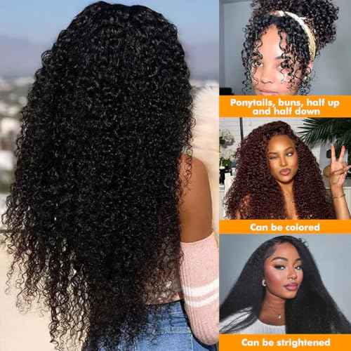 Kinky Curly Bundles Human Hair 18 20 22 Inch Human Hair Bundle 100% Unprocessed Brazilian Virgin Hair 3 Bundles for Black Women Weave Extensions Natural Black
