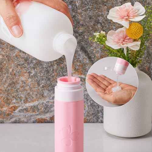 23 Pack Travel Bottles for Toiletries, TSA Approved Travel Shampoo Bottles, Silicone Travel Containers for Toiletries, Leak Proof Refillable Travel Essentials for Liquids Shampoo and Conditioner