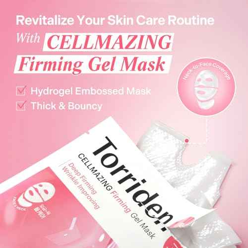 Torriden CELLMAZING Collagen Firming Gel Sheet Mask for Face & Neck (4 Pack) | Smoother, Firmer-Looking Skin with 5D Collagen Complex | Great Holiday & Christmas Gift Stocking Stuffer