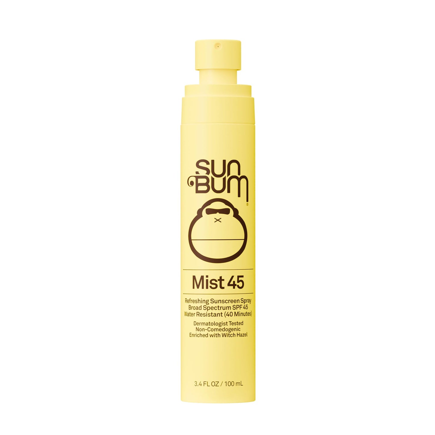 Sun Bum Original SPF 45 Sunscreen Mist - Broad Spectrum Moisturizing Facial Sunscreen Spray with Vitamin E - Hawaii 104 Act Compliant (Made without Octinoxate & Oxybenzone) - Travel Size - 3.4 oz
