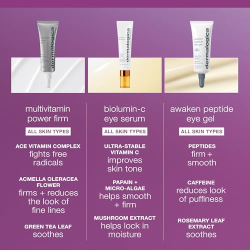 Dermalogica Multivitamin Power Firm Eye Cream for Dark Circles and Puffiness, Anti-Aging Wrinkle Firming Under Eye Treatment with Antioxidant Vitamins