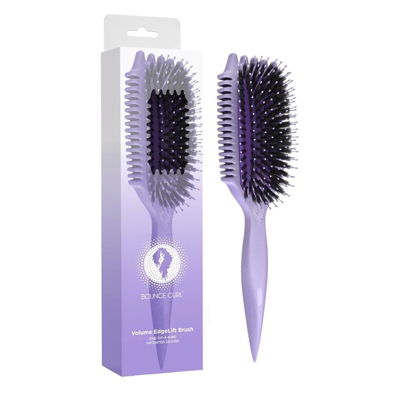 Bounce Curl Slay And Stay Bundle - Reversible Satin Hair Bonnet & Purple Volume EdgeLift Brush