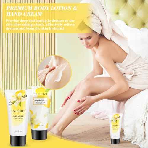 Birthday Gifts for Women, Relaxing Spa Gift Baskets for Women, Warm Vanilla Self Care Bath and Body Gift Set Care Package for Her Wife Mom Female Friends Bestie Sister Mother's Day Gifts