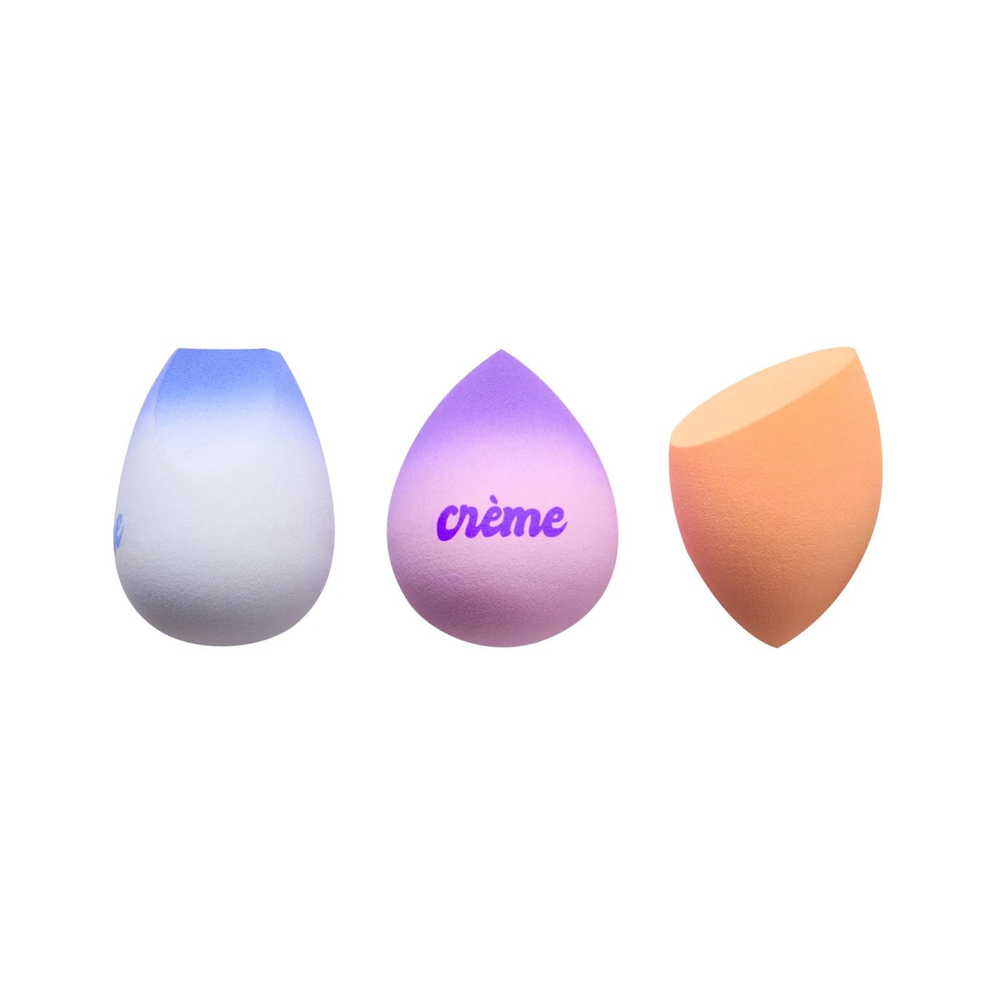 The Crème Shop Next Gen Makeup Sponge Set - Beauty Sponge For Blending & Foundation Application, Full Coverage, Streak-Free Professional Makeup Tool (Multicolor) (Pack of 2)