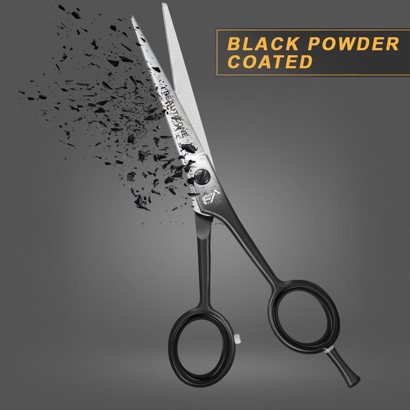 Hair Cutting Scissors - Professional Barber-Grade 6.5" Shears with Serrated & Razor Edge | Ultra Lightweight, Matte Finish