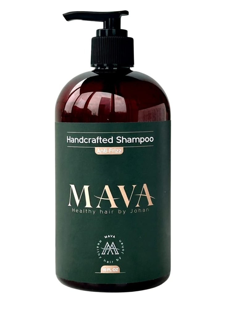 Mava Anti-Frizz Handcrafted Shampoo with Keratin & Bamboo Extract, Superior Smoothing 16oz.