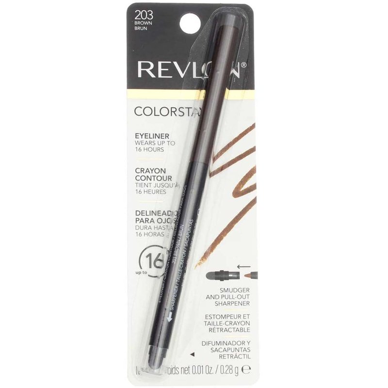 Revlon ColorStay Eyeliner Pencil - Brown Long-Lasting Formula | 0.01 oz, Pack of 5