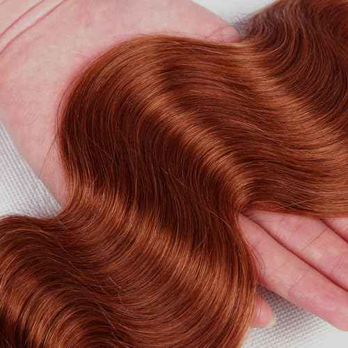 Color #33 Bundles Human Hair Reddish Brown Body Wave 3 Bundles 30 32 34 Inch Unprocessed Brazilian Virgin Copper Red Body Wave Human Hair Extensions