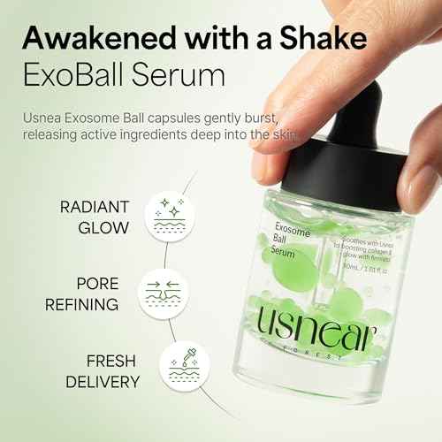 ExoBall Serum (Usnea ¡¤ Collagen ¡¤ Niacinamide) - Radiance, Pore, and Texture Improvement Vegan Brightening & Anti-Aging Serum, Exosome Delivery Korean Skincare 30ml/ 1.01 fl oz.
