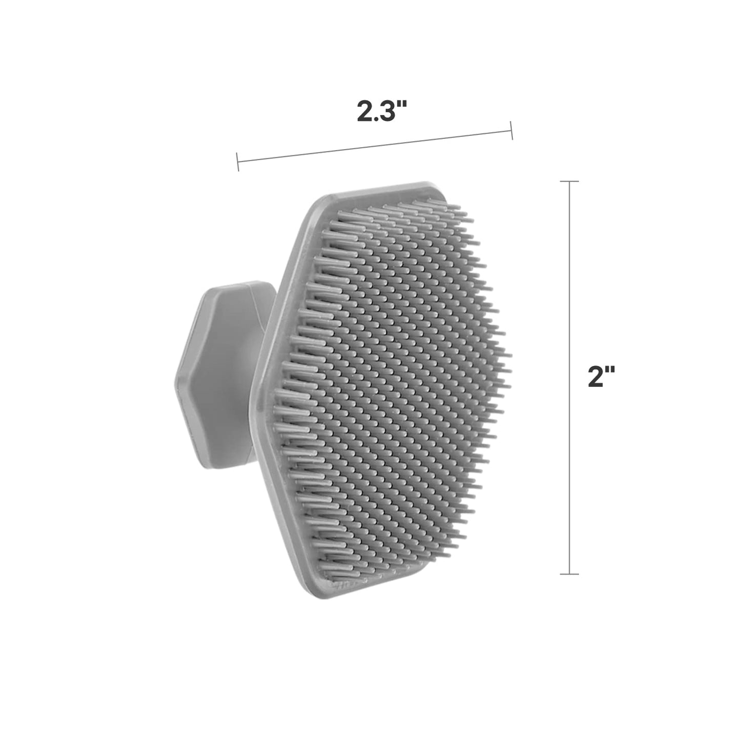 Tooletries - Men's Face Scrubber - Silicone Facial Cleansing Brush, Gentle Exfoliator Pad & Soft-Touch Massager - Removes Dead & Dry Skin - Long Lasting Bathroom & Shower Accessories - Grey