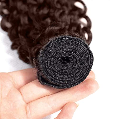 26 28 30 inch Brown Human Hair Bundles #4 Kinky Curly Bundles Dark Brown Curly Wave Bundle #4 Wet and Wavy Bundle