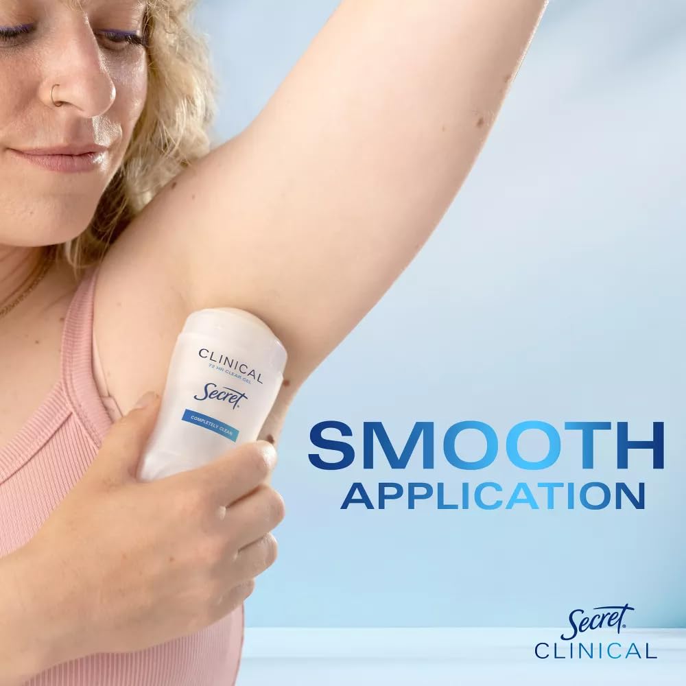 Secret Clinical Strength Antiperspirant & Deodorant Clear Gel - Completely Clean – 1.6oz