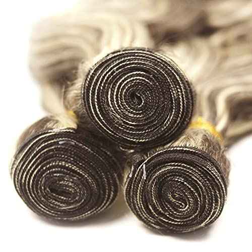 P4613 Highlight Blonde Human Hair Bundles Brown Body Wave 3 Bundles 28 30 32 inch Two Tone Brown and Blonde Bundle for Women