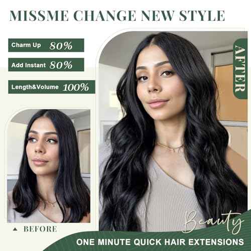 Missme Black Clip In Hair Extensions Real Human Hair 14 Inch 110g 7pcs #1 Jet Black Remy Human Hair Clip In Extensions For Women Invisible Straight Seamless Clip Ins Hair Extensions Double Weft