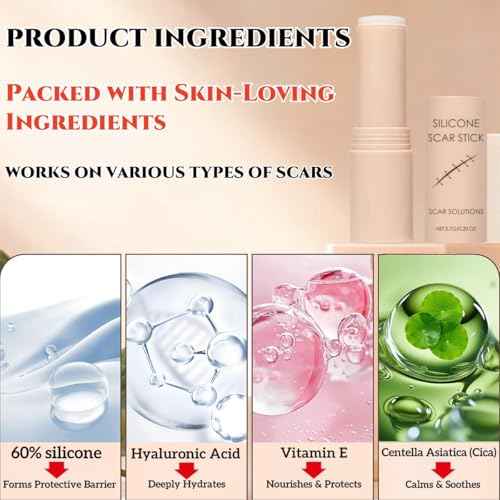 Scar Solutions Silicone Scar Stick ? Lightweight Care Easy-to-Apply Silicone for Face and Body ? Gentle on All Skin Types & Sensitive Skin (0.2 OZ)