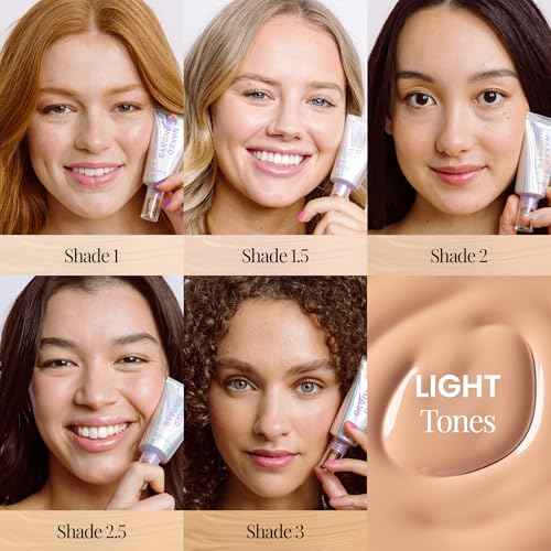 Naked Sundays BeautyScreen¢â SPF 50 Mineral Peptide Foundation Tint ? Skin Tint & Mineral Sunscreen | Radiant, Buildable Coverage, Acne-Safe, Infused with Peptides (2.5 Light Neutral, 1.01 oz)