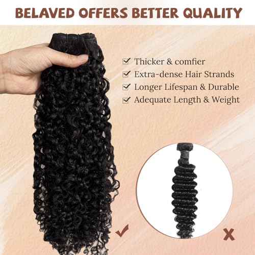 Burmese 3 Bundles Premium Raw 100% Human Hair Salon-Level Water Wave 12 14 16Inch High Rate 15A Unprocessed No Stray Short Hair Extensions Triple Lifespan Excellent Fullness From Top to End Black