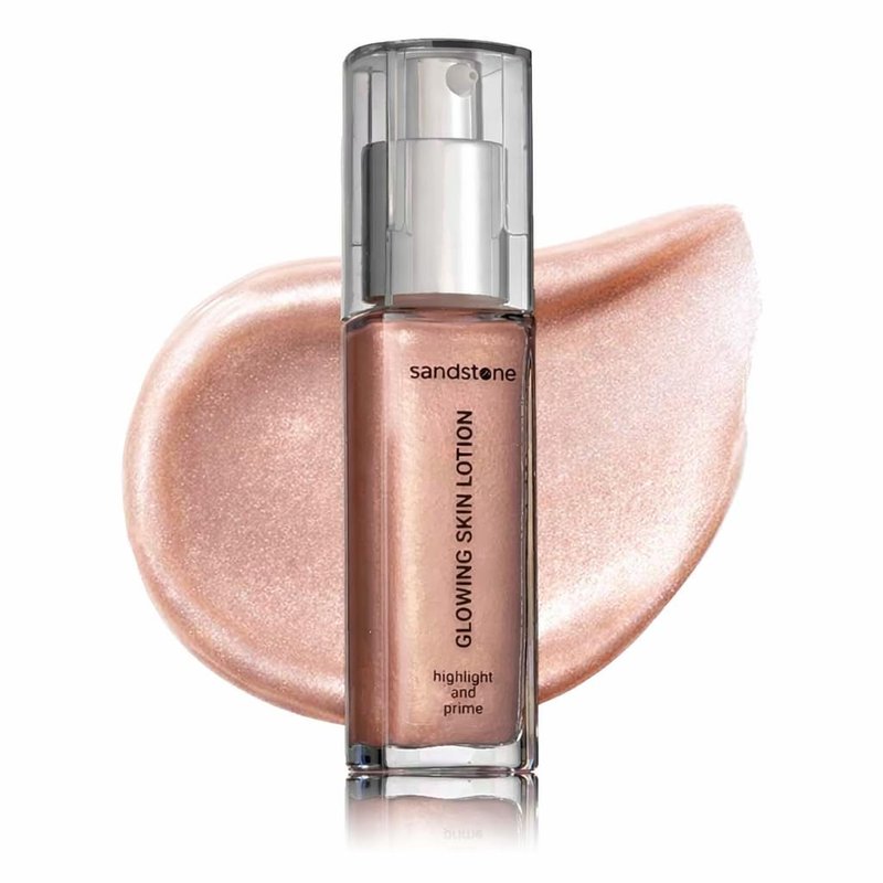 Sandstone Scandinavia Hypoallergenic Liquid Highlighter & Glow Primer – Natural Radiant Finish – Fragrance-Free, Vegan – For Sensitive Skin