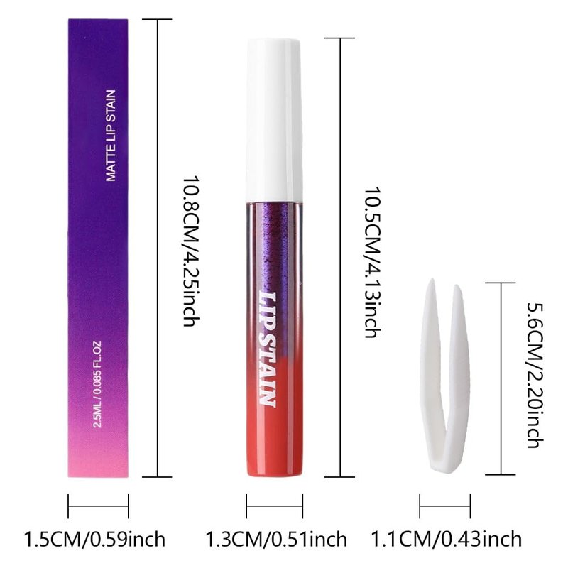 evpct Orange Red Peel Off Lip Stain Tints with Tweezer, Matte Liquid Lipstick Lip Stain Long Lasting Waterproof for Women, Non-stick Cup Lipstick Peel Off High Pigmented Smudge-proof Easy Apply, 06#