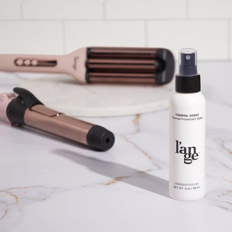L'ANGE HAIR Thermal Agent Heat Protectant Spray - 450°F Protection for Frizz Control & Shine | Lightweight & Non-Greasy, 4 fl oz