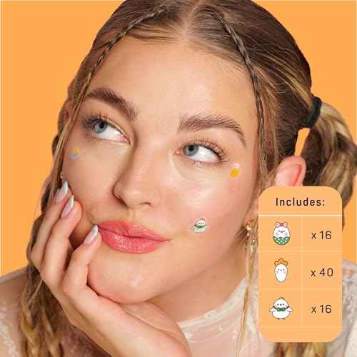 Spalife So Eggstra & Spring Chick Pimple Patch Duo ? Hydrocolloid Easter Pimple Patches ? Overnight for Acne, Spots, Redness ? Cute Easter Skincare Gifts ? Bundle of 72 Assorted Patches