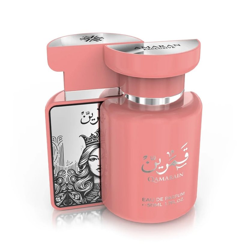 Qamarain for Her eau de parfum 3.4 oz by Amaran – luxury women’s fragrance made in Dubai – notes of mango, orange blossom, coconut, vanilla and amber – long-lasting elegant perfume