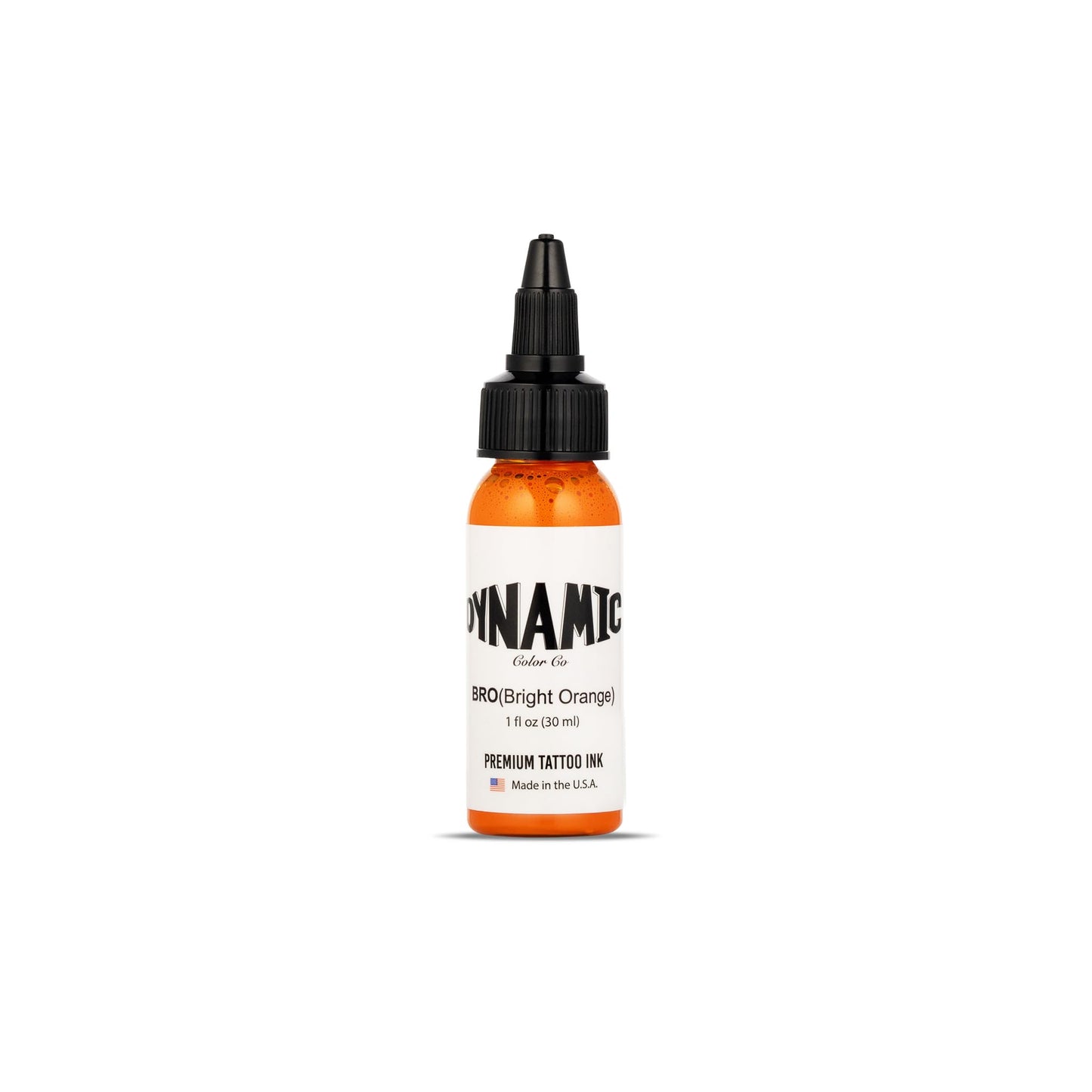 Dynamic Color Co. - Bright Orange Color Tattoo Ink, Long Lasting Vivid Color, Sterilized, Made in USA, Since 1990 (1 oz Bottle)