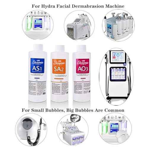 AS1 SA2 AO3 Aqua Peeling Solution Combination with Salon Special Solutions Skin Care Aqua Peeling Serum Machine 400ml (Set of 3 Bottles)