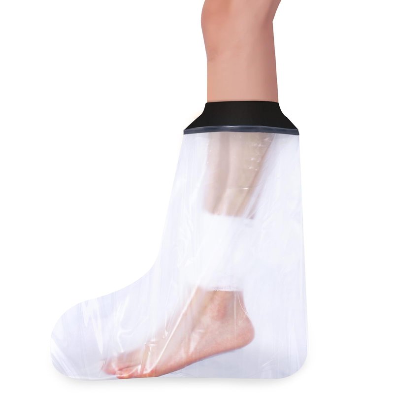 Inmoredo Reusable Waterproof Foot Ankle Cast Cover for Shower - Watertight Protector for Surgery, Bandages, Wounds, and Burns (Foot Ankle)