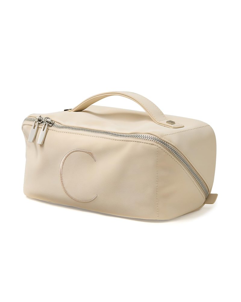 EACHY Personalized Makeup Bag, Travel Cosmetic Bags for Women with Zipper & Handle, Christmas or Birthday Gift for Mom, Wife and Friends