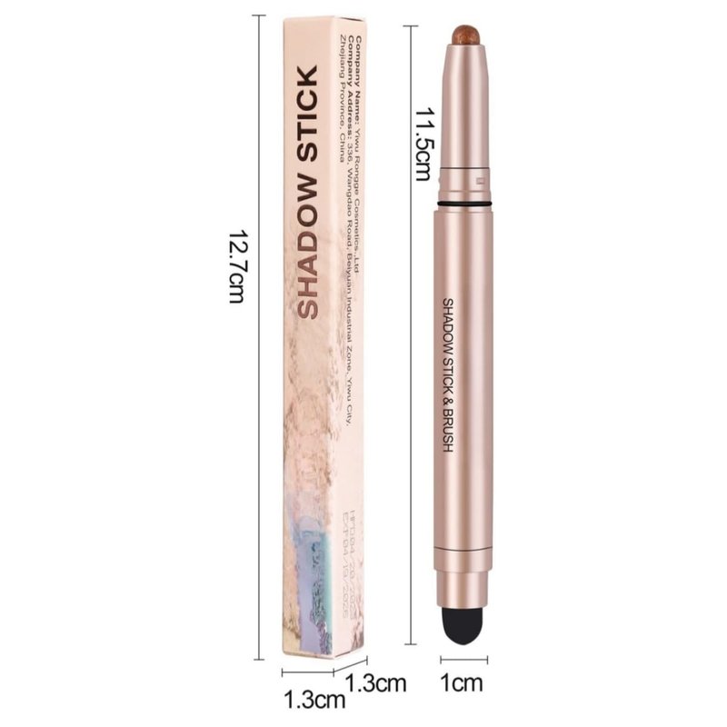 ONarisae Eyeshadow Sticks Long-Lasting Cream Shimmer Finish Easy Apply with Built-in Smudger Blendable Light Brown