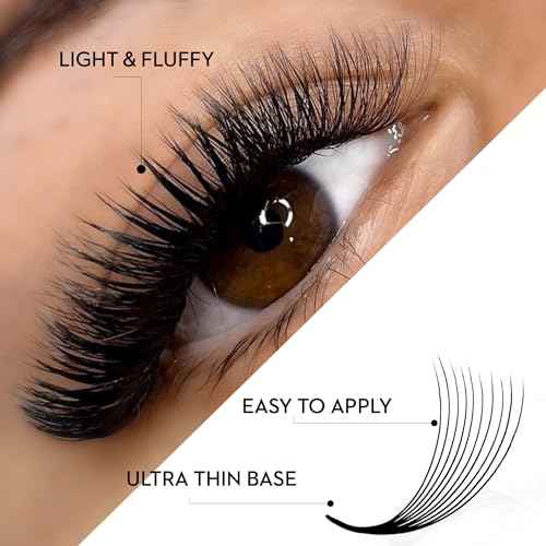 One V Salon, 1000 Loose Professional Use Premade Fans Eyelash Extensions, C Curl Volume Lashes,14D 20D 10D-0.07 Thickness, 9-16mm Fluffy Handmade Fan Mixed Tray